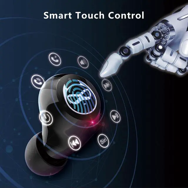 Alt view image 2 of 7 - Wireless Earbuds for Kids and Adults Bluetooth 5.0 Headphones with Microphone and Noise Reduction  36H Playtime IPX5 Waterproof Touch Control, HiFi Stereo Earphone for boy or Girl as a Gift