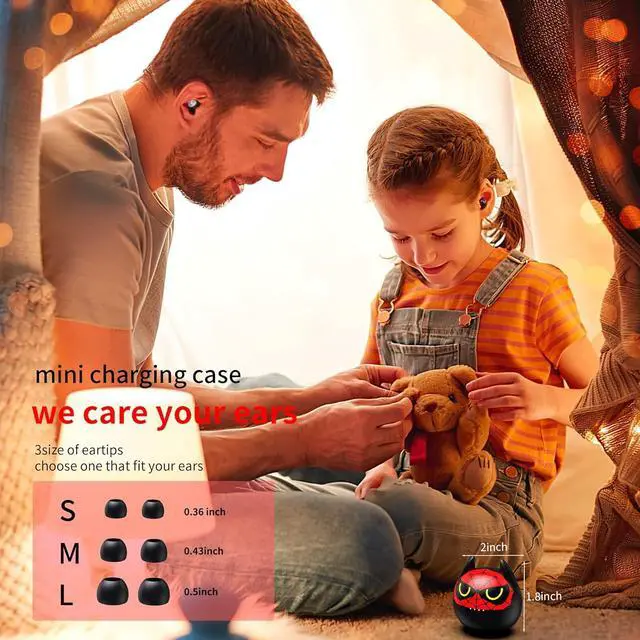 Alt view image 3 of 7 - Wireless Earbuds for Kids and Adults Bluetooth 5.0 Headphones with Microphone and Noise Reduction  36H Playtime IPX5 Waterproof Touch Control, HiFi Stereo Earphone for boy or Girl as a Gift