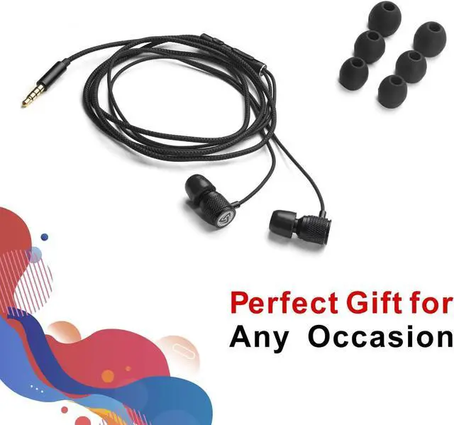 Alt view image 4 of 6 - LUDOS Ultra Wired Earbuds in-Ear Headphones, Earphones with Microphone and Volume Control, Memory Foam, Reinforced Cable, Noise Isolating