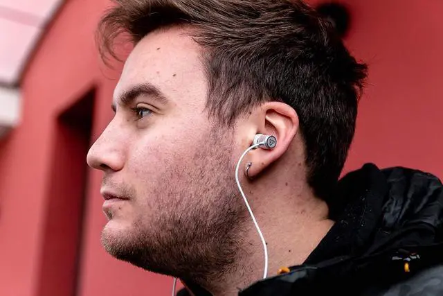 Alt view image 6 of 7 - LUDOS Ultra Wired Earbuds in-Ear Headphones, Earphones with Microphone and Volume Control, Memory Foam, Reinforced Cable, Noise Isolating, Bass Compatible with iPhone, iPad, Samsung, Computer, Laptop