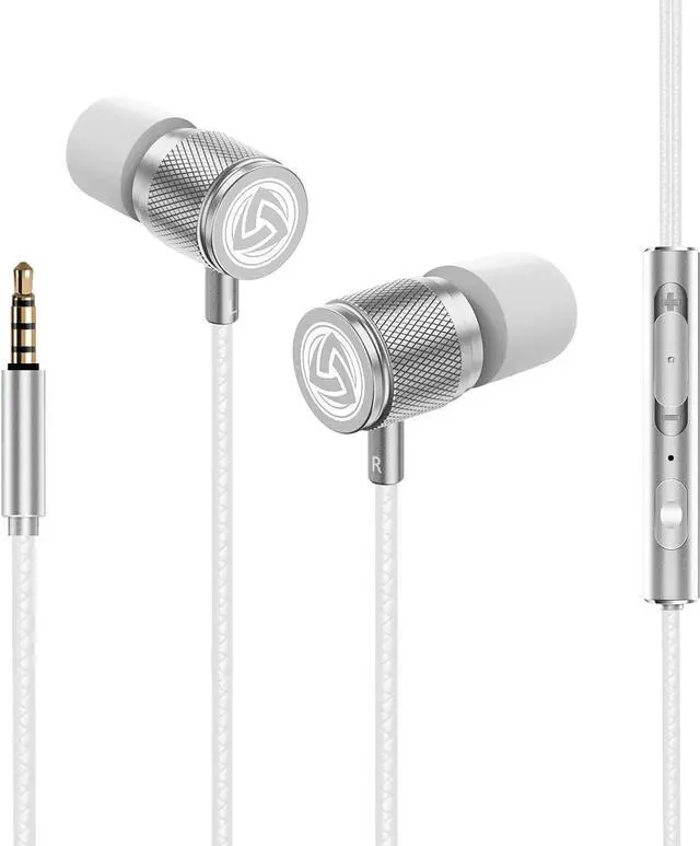 Alt view image 4 of 7 - LUDOS Ultra Wired Earbuds in-Ear Headphones, Earphones with Microphone and Volume Control, Memory Foam, Reinforced Cable, Noise Isolating, Bass Compatible with iPhone, iPad, Samsung, Computer, Laptop