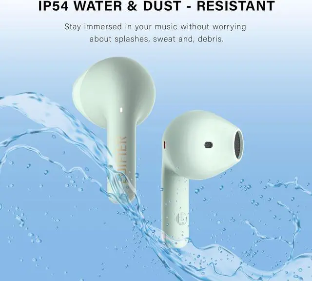 Alt view image 2 of 7 - Edifier X2s True Wireless Earbuds, Bluetooth 5.3, 13mm Dynamic Drivers, Deep Bass, Lightweight, AI Environmental Noise Cancelling, Custom Sound, IP54 Water Dust Resistant, Green