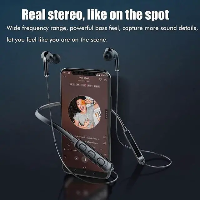 Alt view image 7 of 7 - Wireless Earbuds,Bluetooth Headphones, IPX7 Waterproof Sports 3D Stereo Headphones with 24Hr Playtime Noise Canceling in-Ear Built-in Mic Headset for Android/iPhone/Samsung