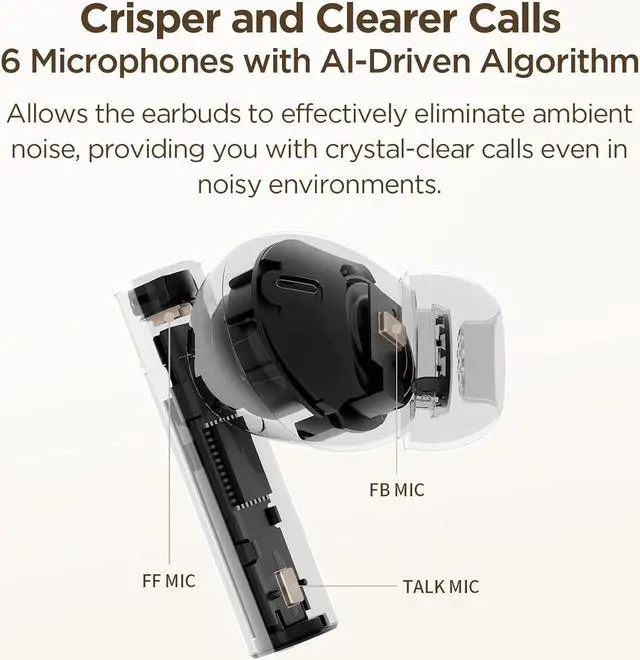 Alt view image 2 of 5 - 1MORE PistonBuds Pro Q30 Wireless Earbuds, 42dB Active Noise Cancelling Ear Buds, Spatial Audio Bluetooth Earbuds, DLC Driver, 30H Battery, Bluetooth 5.3, 6 Mics, Low Latency Gaming Earbuds, White