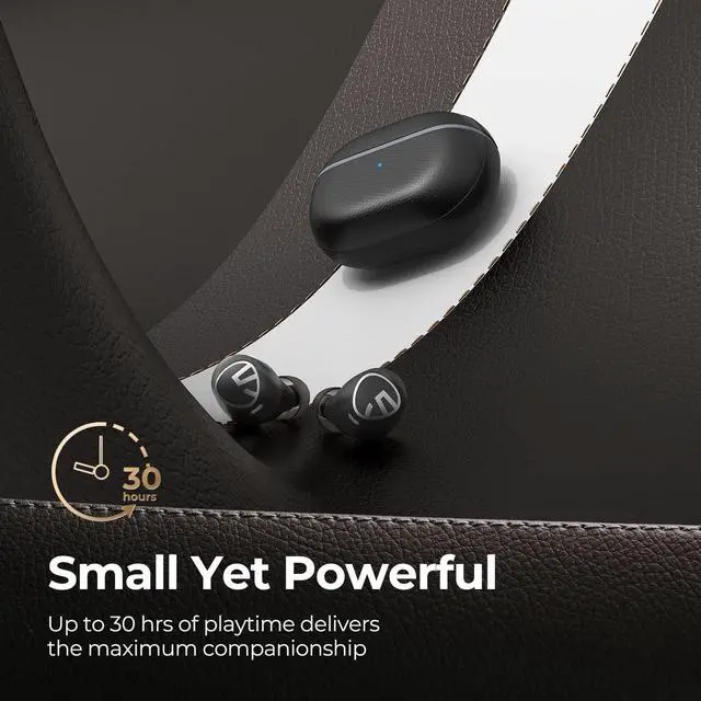 Alt view image 3 of 5 - Wireless Earbuds, SoundPEATS Free2 Classic Bluetooth V5.1 Headphones with 30Hrs Playtime in-Ear Wireless Earphones, Built-in Mic for Clear Calls, Touch Control, Single/Twin Mode, Stereo Sound