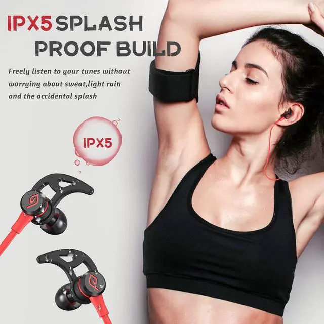 Alt view image 5 of 7 - Parasom Bluetooth Headphones, A1 Magnetic, V5.0 Wireless Stereo Bluetooth Earphones Sport Headset in-Ear Noise Isolation Headphone Earbuds for Gym Running -Sweatproof, Microphone (Black)