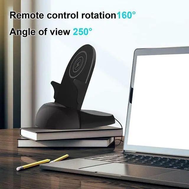 Alt view image 5 of 6 - Hidden Spy Camera WiFi with Wireless Charger,Motion Activated,HD 4K Nanny Spy Cam(Rotate Lens) in 250°Viewing Angle,Secret Camera for Home Office Security(2.4/5Ghz)