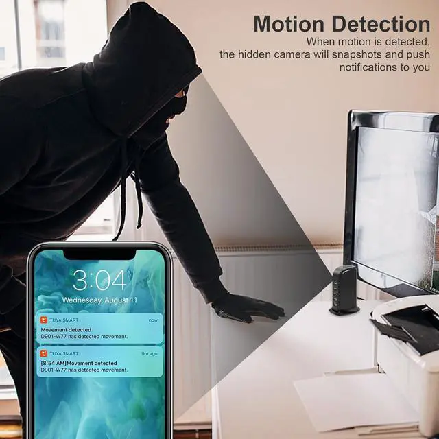 Alt view image 4 of 6 - Hidden Camera USB Charger, 2 in 1 5-Port Phone Charger Spy Camera, 1080P Video Recording WiFi Real-Time Monitoring Mini Security Camera for Home Office, Support iOS/Android APP Remote View, No Audio