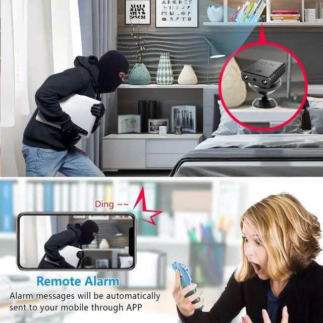 Alt view image 7 of 7 - Smallest IP Camera WiFi, Rettru XD Mini HD Nanny Cam Video Camera Surveillance Camera with Night Vision,Motion Detection,Cloud Storage,Live Feed Streaming,Remote Viewing with iOS,Android Phone APP