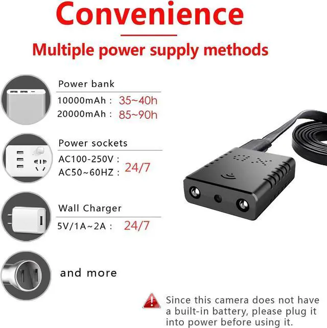 Alt view image 5 of 7 - Smallest IP Camera WiFi, Rettru XD Mini HD Nanny Cam Video Camera Surveillance Camera with Night Vision,Motion Detection,Cloud Storage,Live Feed Streaming,Remote Viewing with iOS,Android Phone APP