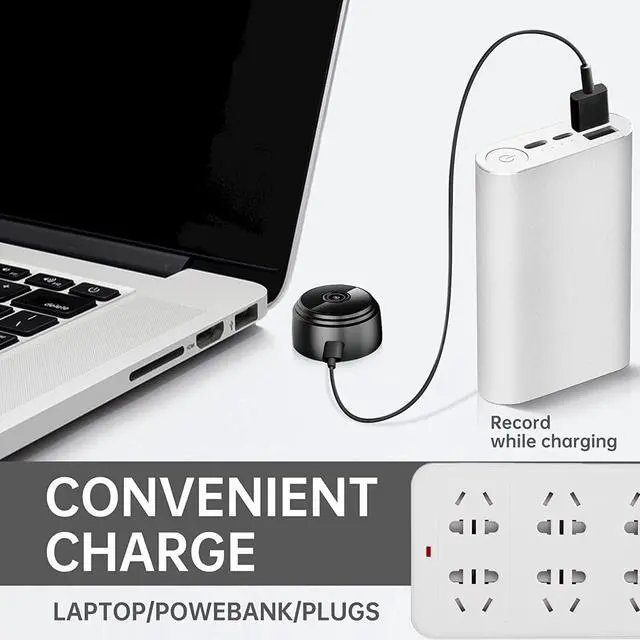 Alt view image 6 of 6 - Mini Spy Camera Hidden Camera Video,Wireless WiFi Camera, Night Vision Motion Detection, 1080P Home Security Camera Nanny Cam Pet Camera Baby Camera