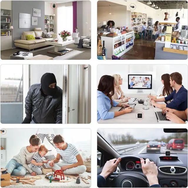 Alt view image 5 of 6 - Mini Spy Camera WiFi Hidden Camera Night Vision 4K HD Spy Nanny Cam for Home Security Easy Set Wireless Indoor Smallest Camera with Motion Detection IP Camera Remote Viewing