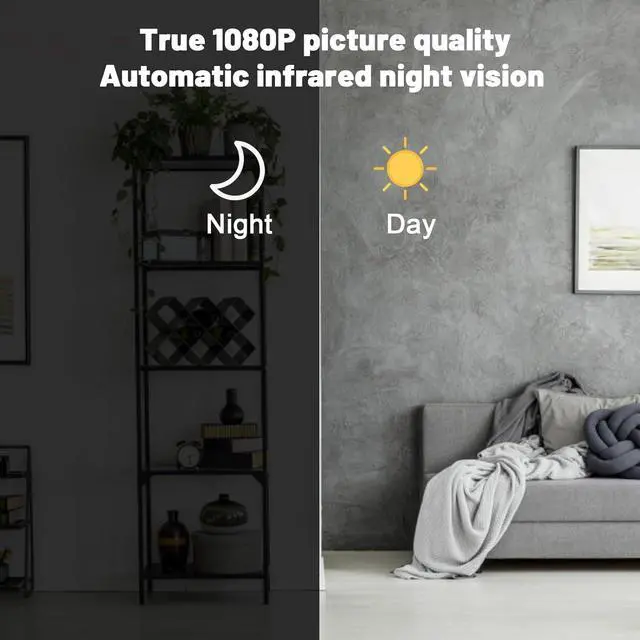 Alt view image 2 of 6 - Spy Camera Hidden Camera with Video, 2 in 1 Clock Hidden Camera with app, 256GB Full HD 1080P Wireless Nanny Cam with Motion Detection Night Vision,Indoor Surveillance Camera for Phone