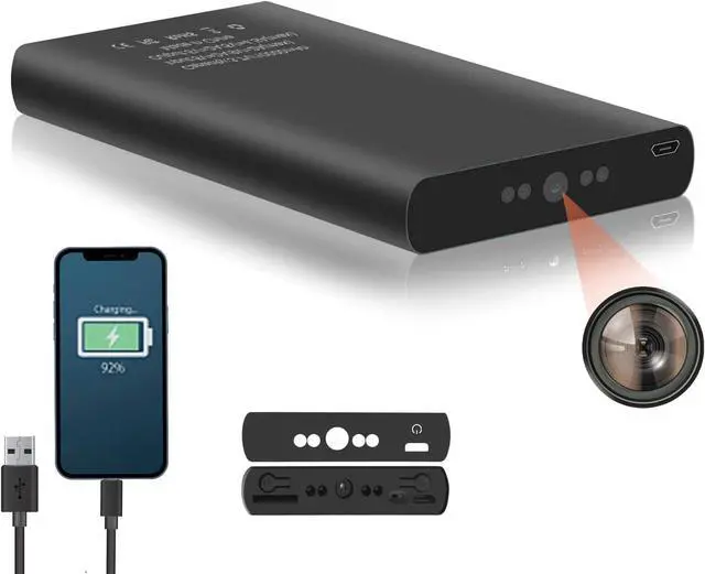 Main image of Hidden Spy Camera Power Bank, Portable Security Camera 10,000mAh Long Standby Full HD 1080P Nanny Cam with Night Vision, Motion Detection, Gravity Sensor, Loop Recording for Home Office up to 128GB