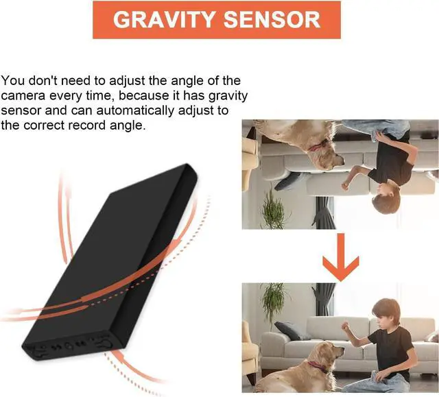 Alt view image 6 of 7 - Hidden Spy Camera Power Bank, Portable Security Camera 10,000mAh Long Standby Full HD 1080P Nanny Cam with Night Vision, Motion Detection, Gravity Sensor, Loop Recording for Home Office up to 128GB