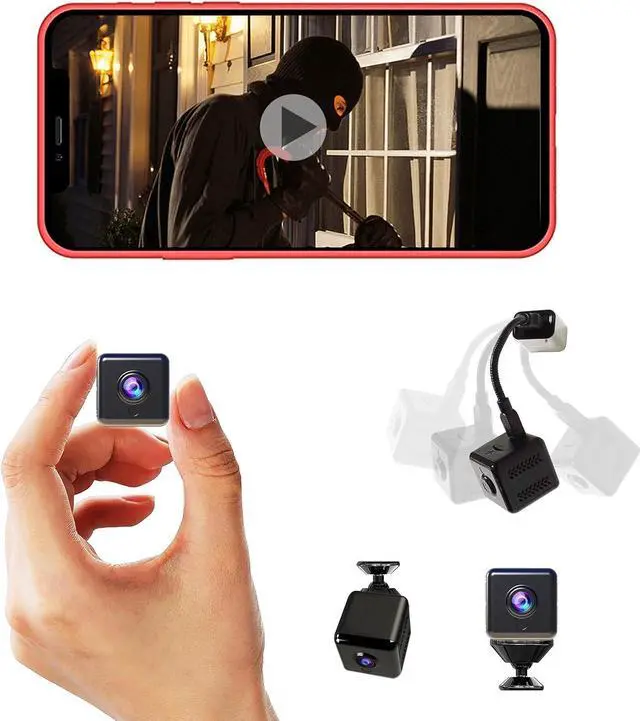 Main image of Wireless IP camera with built-in battery, hidden camera, small camera, night vision camera, mini camera, continuous video recording for 4.5 hours, support long-term charging. Smallest Home Surveillanc