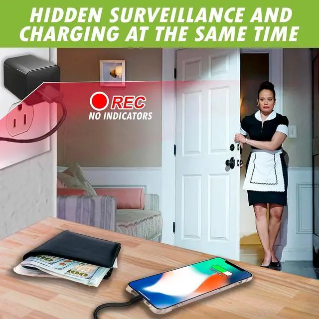 Alt view image 6 of 6 - Spy Camera Charger & 32GB Micro SD Card | Hidden Camera | Mini Spy Camera 1080p | USB Charger Camera | Hidden Spy Camera | Hidden Nanny Cam | Hidden Spy Cam | Hidden Cam | Surveillance Camera Full HD