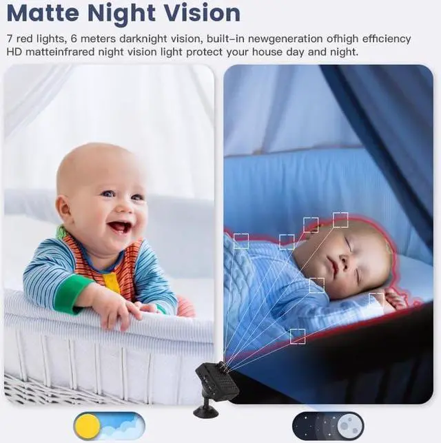 Alt view image 3 of 6 - Mini Body Camera, True 1080P Portable Hidden Camera, Small Security Camera with Motion Detection and Night Vision for Office, Security Guard, Home, Hiking