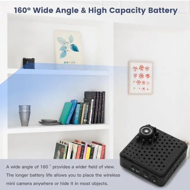 Alt view image 4 of 6 - Mini Body Camera, True 1080P Portable Hidden Camera, Small Security Camera with Motion Detection and Night Vision for Office, Security Guard, Home, Hiking