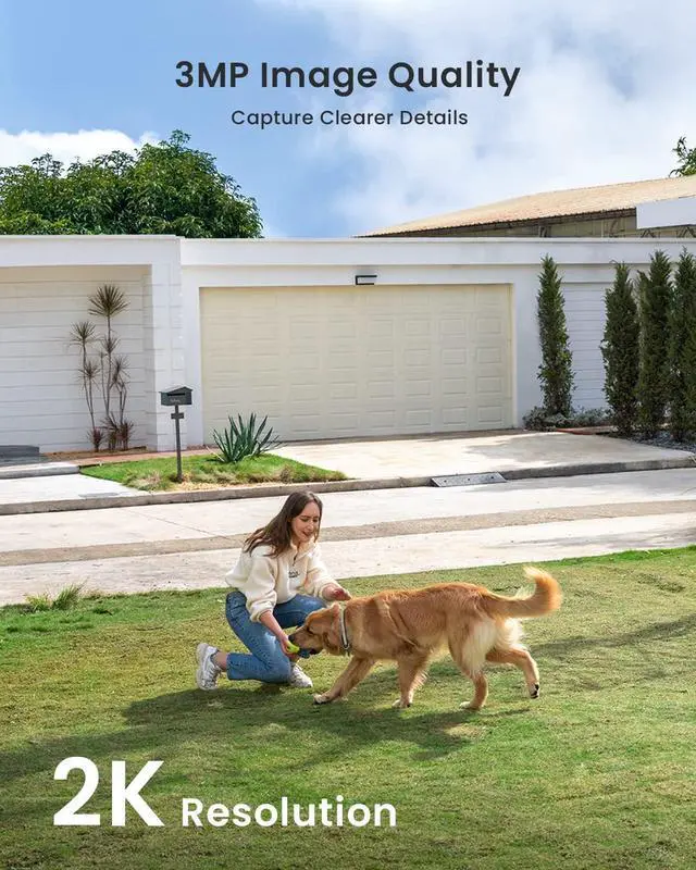 Alt view image 5 of 6 - Solar Security Cameras Wireless Outdoor, 2 Pack ieGeek 2K WiFi Wireless Camera for Home Security with Color Night Vision, Motion Detection, 2-Way Talk for Home Surveillance, Works with Alexa