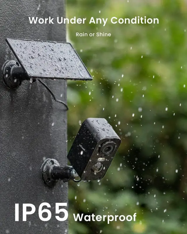 Alt view image 2 of 6 - Solar Security Cameras Wireless Outdoor, 2 Pack ieGeek 2K WiFi Wireless Camera for Home Security with Color Night Vision, Motion Detection, 2-Way Talk for Home Surveillance, Works with Alexa