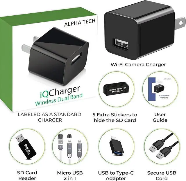 Alt view image 2 of 6 - Spy Camera Wireless Hidden WiFi Camera with Remote View - HD 1080P - Spy Camera Charger - Spy Camera Wireless - USB Hidden Camera - Nanny Camera - Premium Security Camera - Hidden Cam - iOS Android