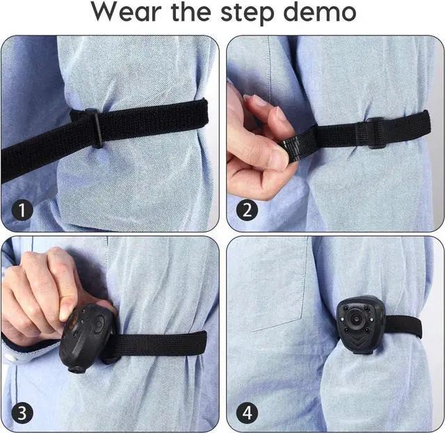 Alt view image 3 of 7 - Mini Body Camera Video Recorder Built-in 128GB Memory Card with Night Vision IR & Loop Record HD 1080P, 4-6 HR Battery Life Wearable Police Cam for Home, Outdoor, Law Enforcement, Security Guard