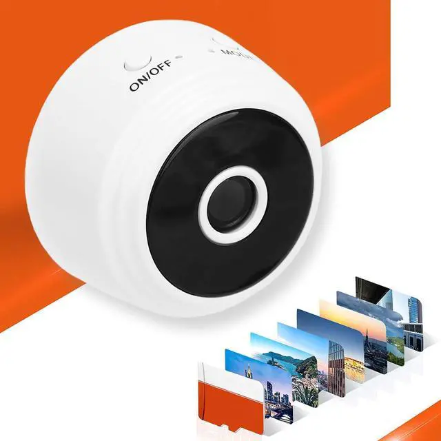 Alt view image 3 of 5 - Wireless Camera Mini Hidden Spy Camera, Portable Small Nanny Cam with Magnetic Back Cover, 1080P H Body Pet Camera WiFi for Home Outdoor Office (White)