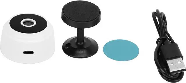 Alt view image 2 of 5 - Wireless Camera Mini Hidden Spy Camera, Portable Small Nanny Cam with Magnetic Back Cover, 1080P H Body Pet Camera WiFi for Home Outdoor Office (White)