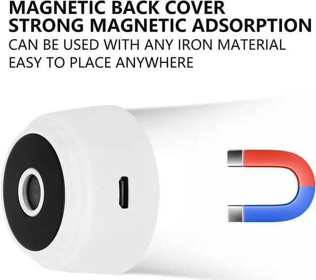 Alt view image 4 of 5 - Wireless Camera Mini Hidden Spy Camera, Portable Small Nanny Cam with Magnetic Back Cover, 1080P H Body Pet Camera WiFi for Home Outdoor Office (White)
