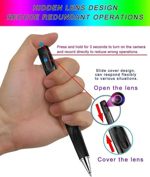 Alt view image 5 of 6 - 1080P Mini Pen Camera, Small Camera, can Record for About 150-190 Minutes After Fully Charged, and can Record in a Loop. with Camera Function and Equipped with 5 Refill cores