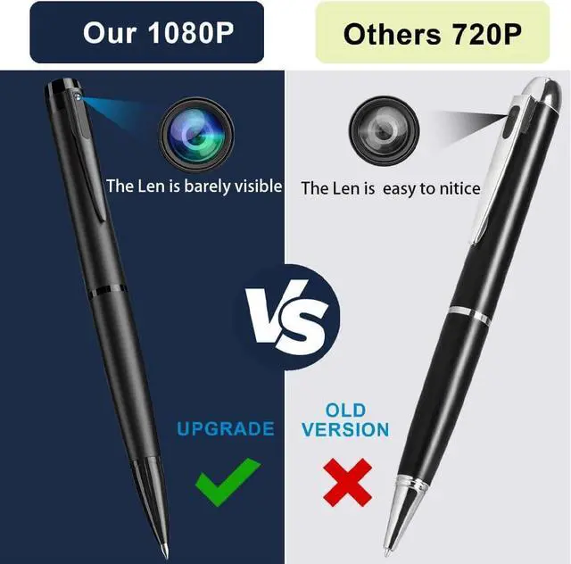 Alt view image 6 of 6 - GHYREX 64GB Hidden Camera Spy Camera, Pen Camera with FHD 1080P, Nanny Cam Hidden Camera, Body Camera for Home Security or Classroom Learning 2024 Upgraded Version