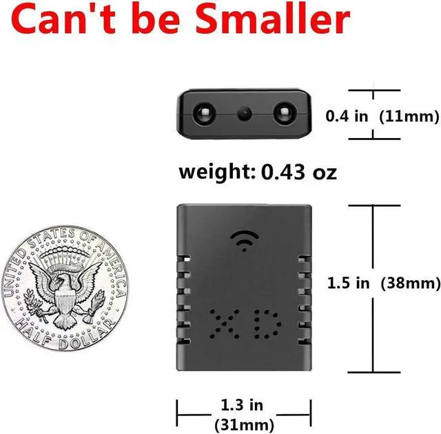 Alt view image 2 of 2 - Smallest Hidden Spy Camera,ZTour 1080P Mini Secret HD Nanny Video Camera Recorder with Night Vision and Motion Detection,Tiny,Compact Covert Security Camera for Home,Office,Car Dash Inside Spying