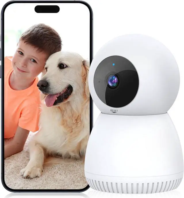 Main image of Indoor Security Camera, 1080P 360 Pan Tilt Dog Camera Pet Camera with Phone App, 2.4GHz WiFi Security Cameras Wireless Indoor, Baby Monitor 7/24 Motion Detection Siren Night Vision Easy to Install