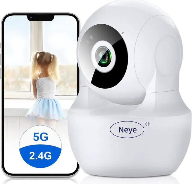 Main image of 2MP WiFi Security Home Camera,Baby Monitor IP Camera with Night Vision Two Way Audio Cloud Storage Supports 2.4G /5G WiFi,up to 128GB(White)