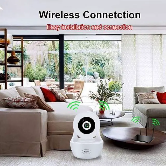 Alt view image 5 of 7 - 2MP WiFi Security Home Camera,Baby Monitor IP Camera with Night Vision Two Way Audio Cloud Storage Supports 2.4G /5G WiFi,up to 128GB(White)