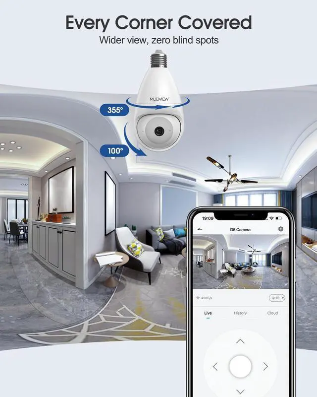 Alt view image 4 of 7 - 24/7 Live Stream & Color Night VisionCheck in anytime and stay connected with your loved ones from anywhere. This baby/pet indoor camera is equipped with 2*850nm infrared LEDs and 2* Spotlight LEDs