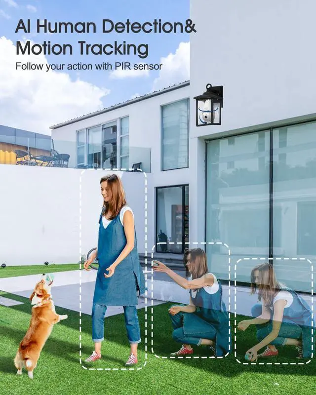 Alt view image 3 of 7 - 24/7 Live Stream & Color Night VisionCheck in anytime and stay connected with your loved ones from anywhere. This baby/pet indoor camera is equipped with 2*850nm infrared LEDs and 2* Spotlight LEDs