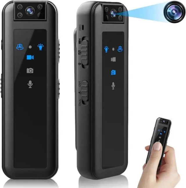 Main image of Mini Body Camera, Mini Spy Camera, Wearable Body Camera with Night Vision, 1080P HD Recording, 180° Rotatable Lens, Portable Video Camera with LED Indicator Light Clip