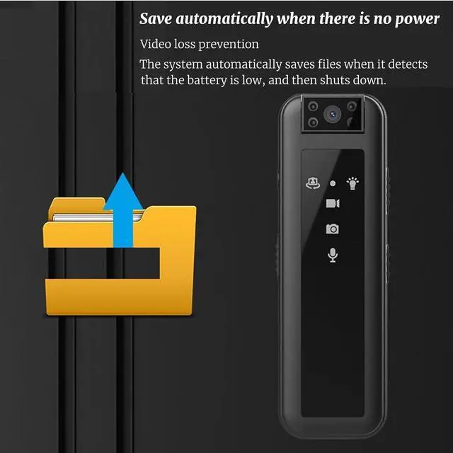 Alt view image 2 of 7 - Mini Body Camera, Mini Spy Camera, Wearable Body Camera with Night Vision, 1080P HD Recording, 180° Rotatable Lens, Portable Video Camera with LED Indicator Light Clip