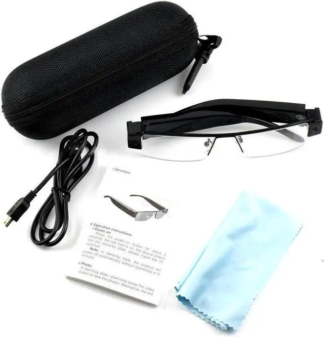 Alt view image 2 of 6 - Sports HD Camera Glasses 1080P - Mini DV Cam Spy Videos Audio Recorder DVR Outdoor Fashion Portable Sunglasses