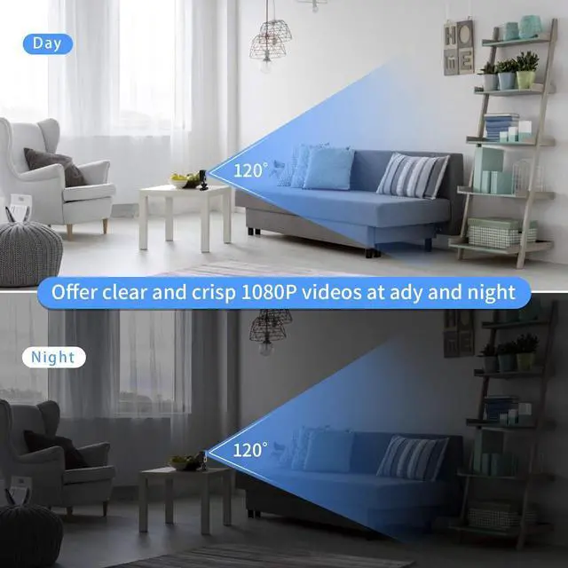 Alt view image 2 of 5 - OVEHEL Full HD 1080p Mini Spy Hidden Camera with PIR Motion Detector and Night Vision Small Nanny Cams Body Cam Portable Indoor Secutity Home Security Surveillance Camera 60 Days Standby-(No WiFi)