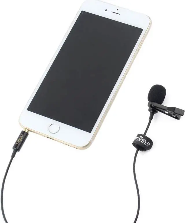 Alt view image 6 of 7 - Professional Lavalier Lapel Microphone Omnidirectional Condenser Microphone Compatible with iPhone Android Windows Smartphones Clip On Interview Video Voice Podcast Noise Cancelling Mic Vlogger