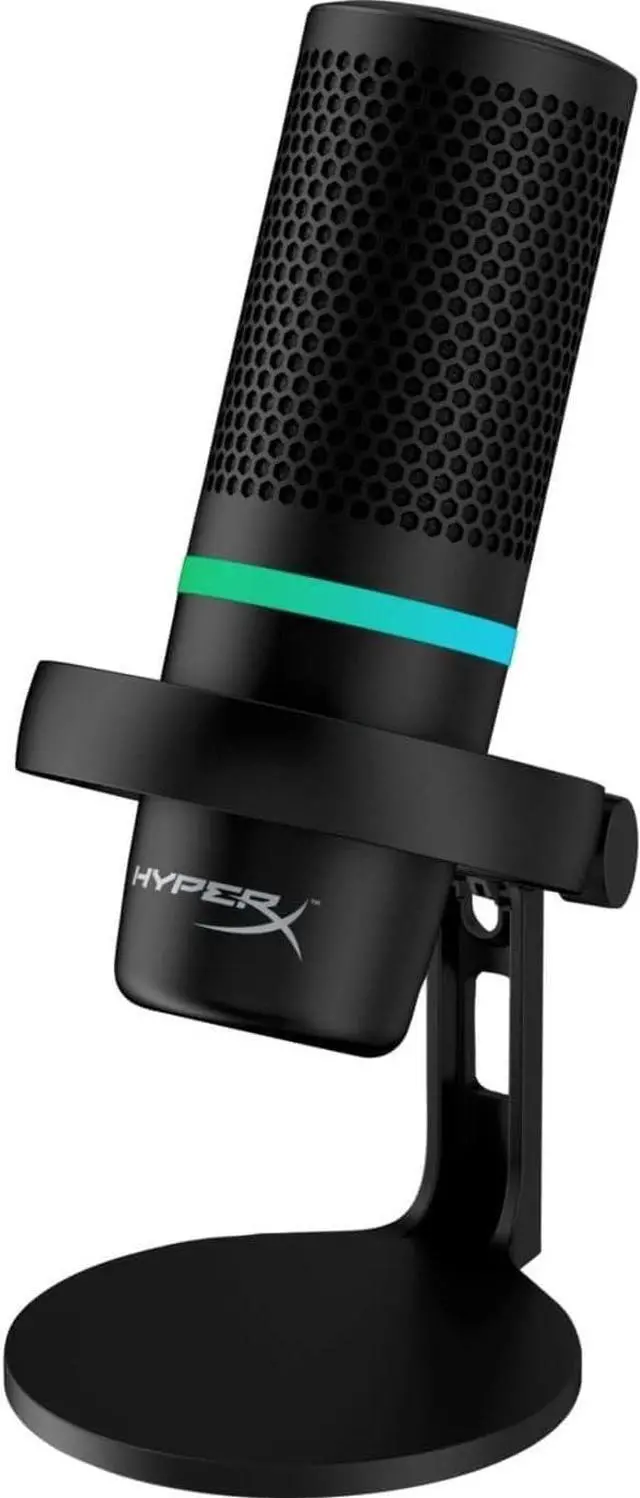 Alt view image 2 of 7 - HyperX DuoCast  RGB USB Condenser Microphone for PC, PS5, PS4, Mac, Low-profile Shock Mount, Cardioid, Omnidirectional, Pop Filter, Gain Control, Gaming, Streaming, Podcasts, Twitch, YouTube, Discord