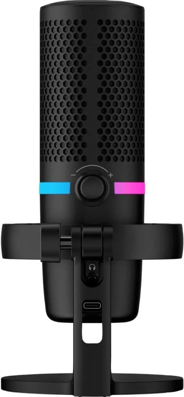 Alt view image 6 of 7 - HyperX DuoCast  RGB USB Condenser Microphone for PC, PS5, PS4, Mac, Low-profile Shock Mount, Cardioid, Omnidirectional, Pop Filter, Gain Control, Gaming, Streaming, Podcasts, Twitch, YouTube, Discord
