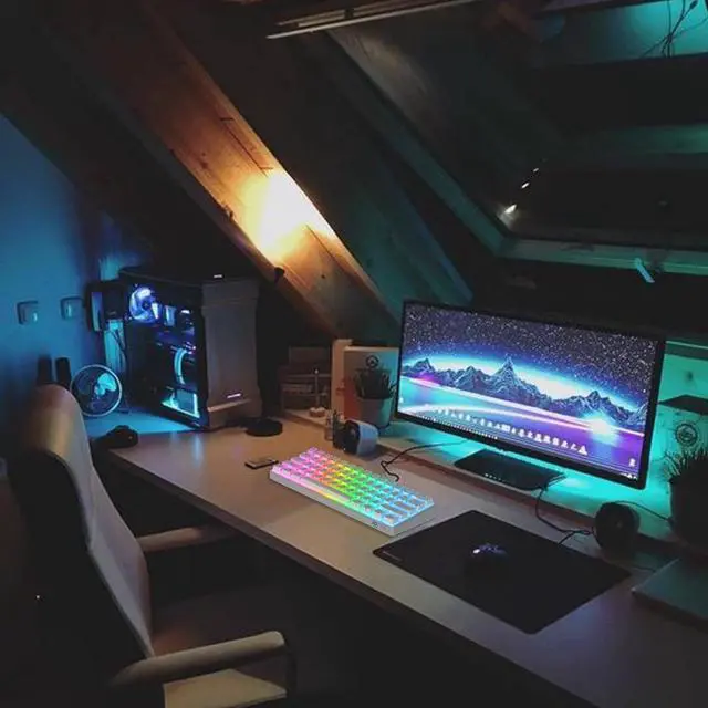 Alt view image 6 of 6 - RK ROYAL KLUDGE RK61 Wired QMK/VIA Programmable 60% Mechanical Gaming Keyboard RGB Backlit Ultra-Compact Hot Swappable Brown Switch White