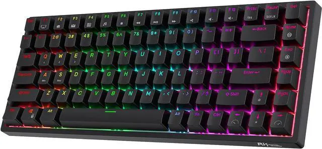Main image of RK ROYAL KLUDGE RK84 Wireless Bluetooth/2.4Ghz 75% RGB Mechanical Gaming Keyboard, Three Modes Connectable Keyboard with Hot-Swappable Tactile Brown Switch