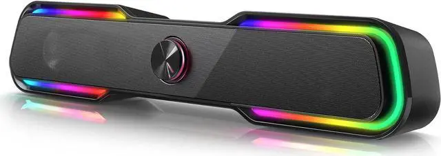 Main image of Computer Speakers for Desktop Monitor, USB Powered & 3.5mm Aux-in Dynamic RGB Gaming Stereo Sound Bar for PC Laptop Tablet