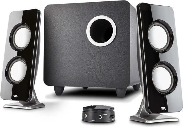 Main image of Cyber Acoustics 62W 2.1 Stereo Speaker with Subwoofer - Great for Multimedia Laptop or PC Computers - Perfect for Music, Movies, and Gaming (CA-3610),Black