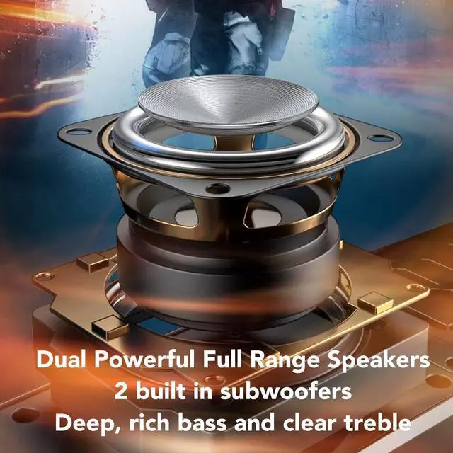 Alt view image 7 of 7 - Computer Speaker - BT 5.0 HiFi Stereo PC Gaming Speaker, Multi Fuctional RGB Wired Wireless Dual Mode Subwoofer Speaker with 13 Mechanical Key & E-Display, Dazzle Colour Premium Edition (White)